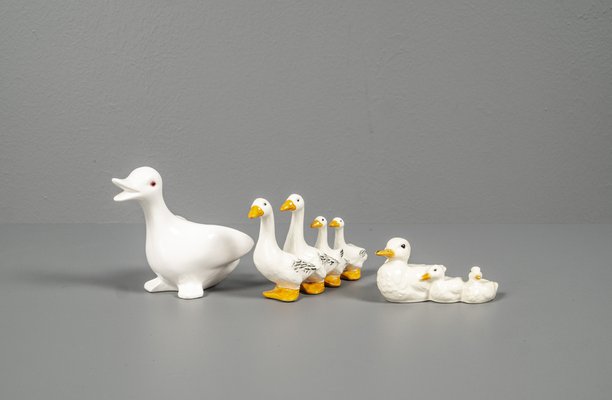 White Family Porcelain Ducks, 1970s, Set of 3-VLO-1286931