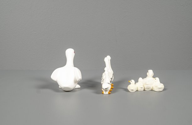 White Family Porcelain Ducks, 1970s, Set of 3-VLO-1286931