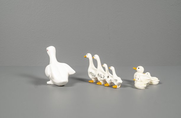 White Family Porcelain Ducks, 1970s, Set of 3-VLO-1286931