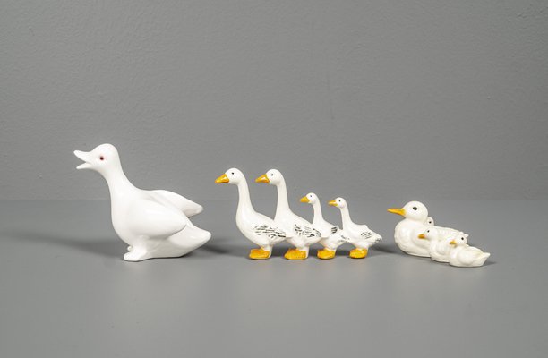 White Family Porcelain Ducks, 1970s, Set of 3-VLO-1286931