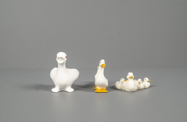 White Family Porcelain Ducks, 1970s, Set of 3-VLO-1286931