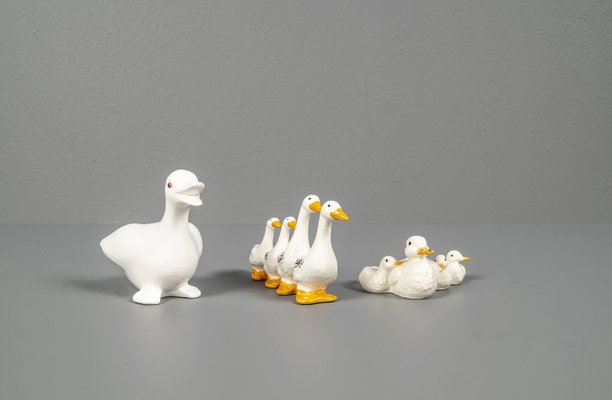 White Family Porcelain Ducks, 1970s, Set of 3-VLO-1286931