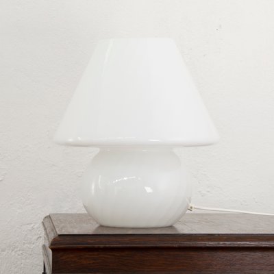 White Filigree Mushroom Lamp in Murano Glass, Italy-MPO-1279471