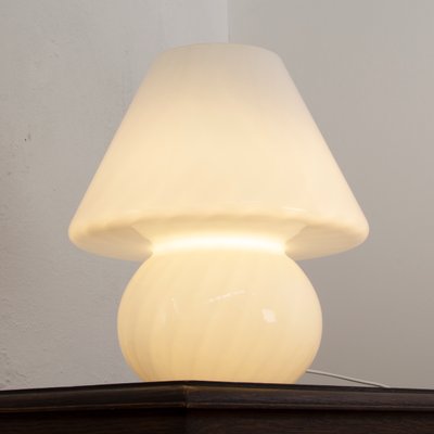 White Filigree Mushroom Lamp in Murano Glass, Italy-MPO-1279471