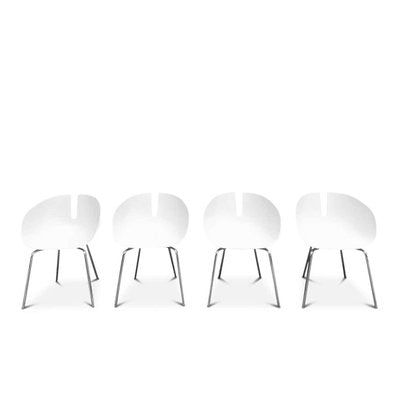 White Fjord Moroso Chairs by Patricia Urquiola, 2002, Set of 4-LL-1081471