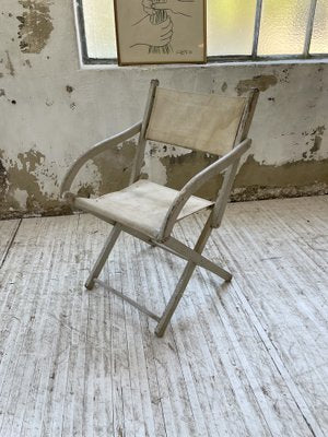 White Folding Beach Chair, 1900s-LCU-1406586