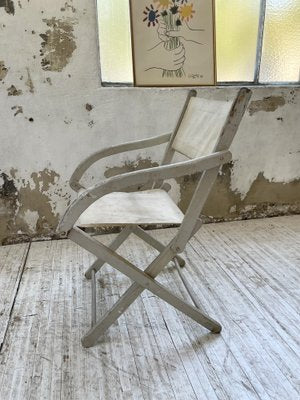 White Folding Beach Chair, 1900s-LCU-1406586