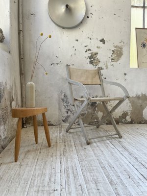 White Folding Beach Chair, 1900s-LCU-1406586