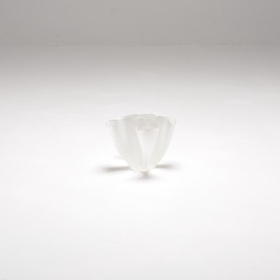 White Glass Cartoccio Vase by Pietro Chiesa for Fontana Arte, 1970s-VT-786154