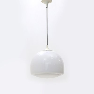 White Glass Elisse Chandelier by Claudio Salocchi for Lumenform, 1970s-EZ-1131579