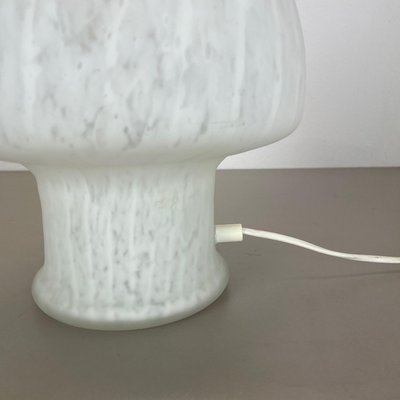 White Glass Mushroom Table Desktop attributed to Hustadt Lights, Germany, 1970s-QZ-1428319