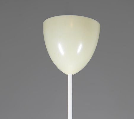 White Glass Pendant Lamp with Air Pockets from Peill & Putzler, Germany, 1970s-JV-2034879