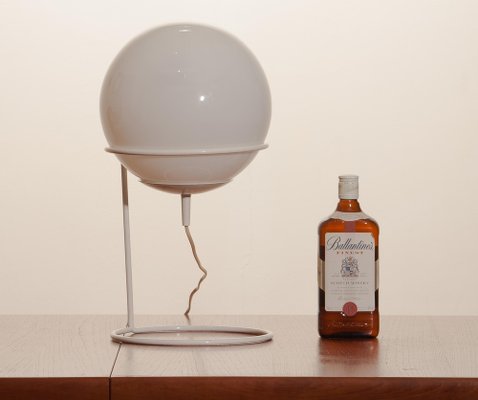 White Glass Table Lamp by Hala Zeist, 1970s-JE-954855