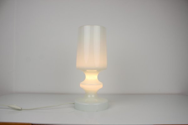 White Glass Table Lamp by Stefan Tabery, 1930s-TZ-975084