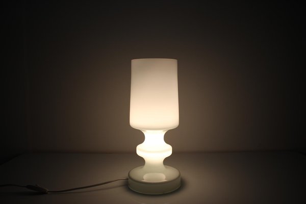 White Glass Table Lamp by Stefan Tabery, 1930s-TZ-975084