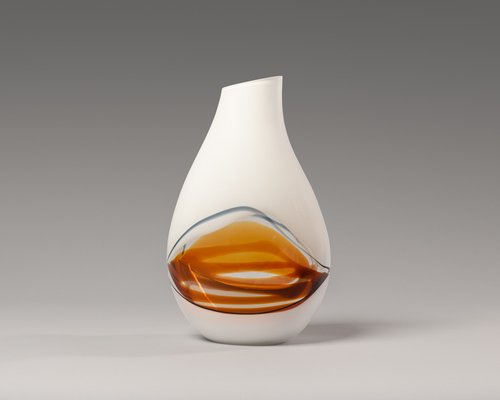 White Glass Vase by Seguso Av, Murano, Italy, 1974-XWN-1824437