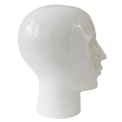 White Glazed Earthenware Head from Royal Delft 1970s-BMU-2026700