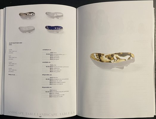 White-Gold Porcelain Bowl in Face Shape by Alim Pasht-Han for Anthologie Quartett, Germany, 2006-CZ-1785411