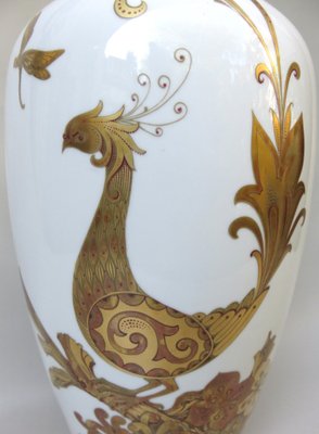 White Gold Porcelain Serenade Floor Vase from Ak Emperor, W. Germany, 1970s-EY-1367191