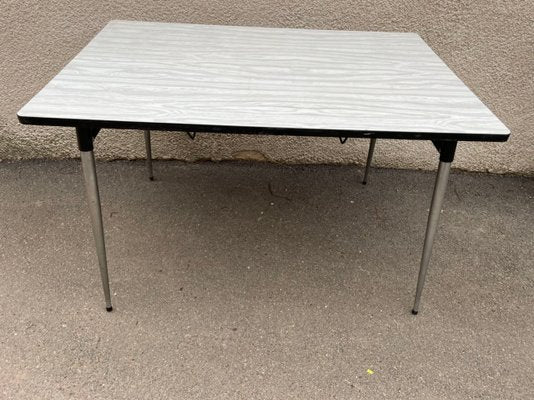 White-Grey Formica Dining Table, 1950s-SDV-864642