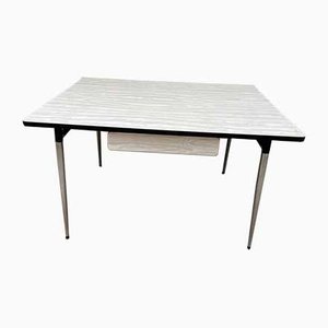 White-Grey Formica Dining Table, 1950s-SDV-864642