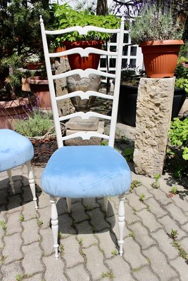 White High Back Side Chairs by Gio Ponti, 1950s, Set of 2-NB-773554