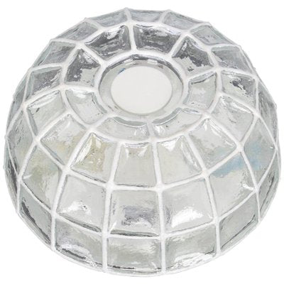 White Iron and Clear Glass Ceiling Lights from Limburg, Germany, 1960s-UGR-1085296