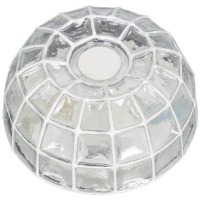 White Iron and Clear Glass Ceiling Lights from Limburg, Germany, 1960s-UGR-1085789