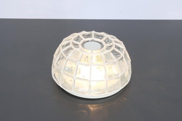 White Iron and Clear Glass Ceiling Lights from Limburg, Germany, 1960s-UGR-1085789