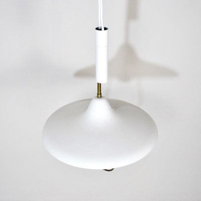 White Lacquered Iron Ceiling Lamp Attributed to Stilnovo, 1960s-JQO-703796