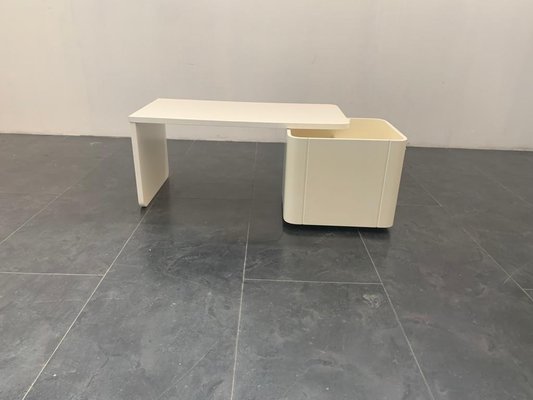 White Lacquered Multifunctional Coffee Table, 1970s-IJR-999979