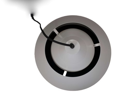 White Lacquered Pendant Lamp Zone by Jo Hammerborg for Fog & Morup, Denmark 1969-UQV-949983