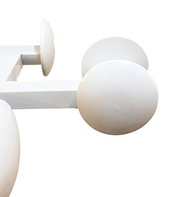 White Lacquered Wood Coat Rack, Italy, 1970s-YUW-915186