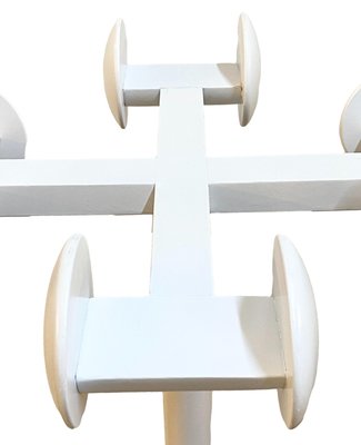 White Lacquered Wood Coat Rack, Italy, 1970s-YUW-915186