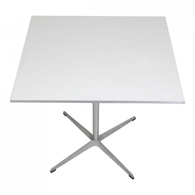 White Laminate Café Table by Arne Jacobsen for Fritz Hansen-MTD-1400186