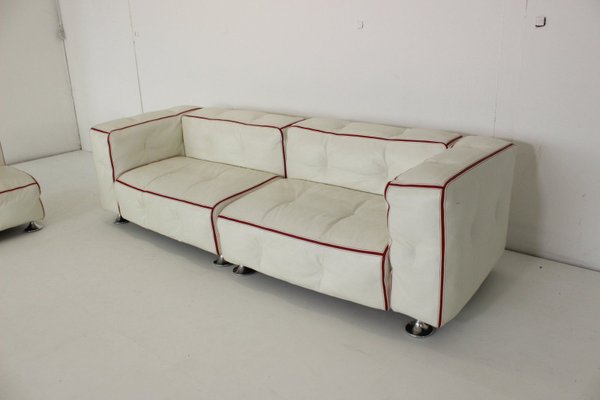 White Leather Sofa from Bretz Don Corleon-VGV-1319969