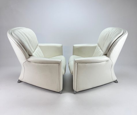 White Leolux Excalibur Chairs by Jan Armgardt, 1990s, Set of 2-RMX-1292111