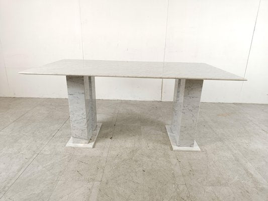 White Marble Dining Table, 1970s-IRH-1779766