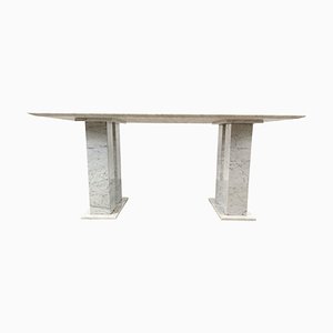 White Marble Dining Table, 1970s-IRH-1779766