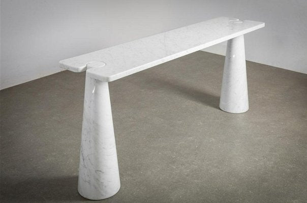 White Marble Eros Console Table by Angelo Mangiarotti for Skipper, 1990s-OHK-2020725