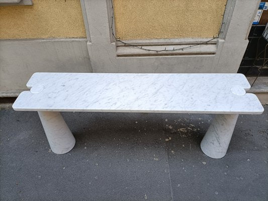 White Marble Eros Console Table by Angelo Mangiarotti for Skipper, 1990s-OHK-2020725