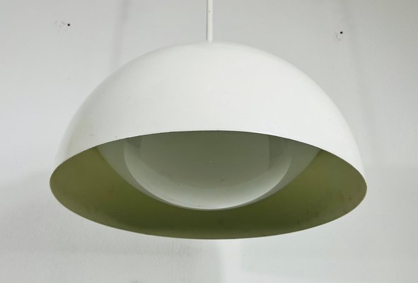 White Metal and Glass Pendant Lamp in the style Temde, 1970s-PUK-1398675