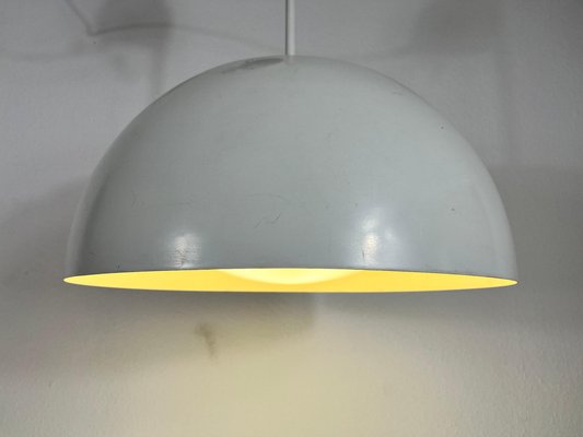 White Metal and Glass Pendant Lamp in the style Temde, 1970s-PUK-1398675