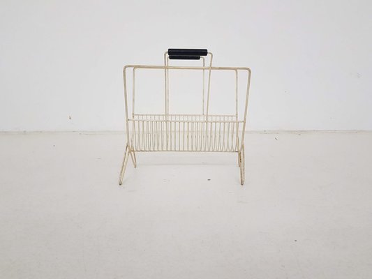 White Metal Magazine Rack, 1950s-ZO-580194