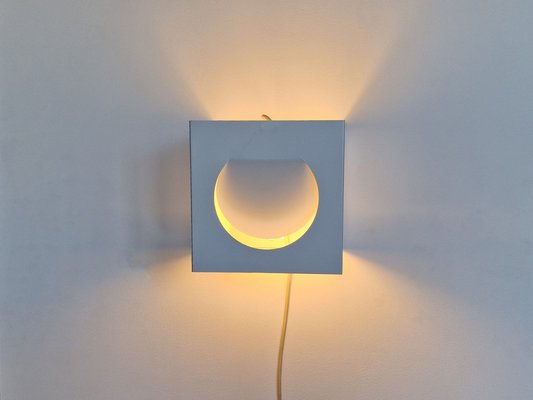 White Metal Wall Sconce by Shogo Suzuki for Orno, Finland, 1960s-NV-1805146