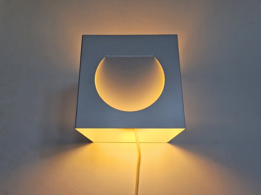 White Metal Wall Sconce by Shogo Suzuki for Orno, Finland, 1960s-NV-1805146