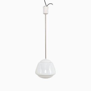 White Milk Glass Ceiling Lamp, 1960s-AOX-1731621