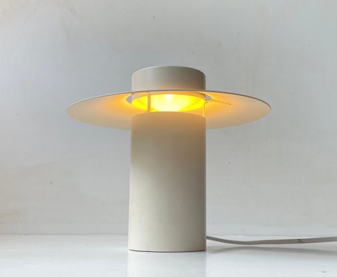 White Minimalist Table Lamp by Jørgen Møller for Royal Copenhagen, 1980s-LCR-1718195