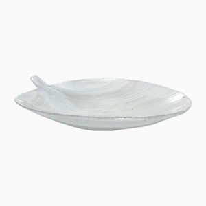 White Murano Glass Bowl by Tyra Lundgren for Venini, 1950-KGD-1822952