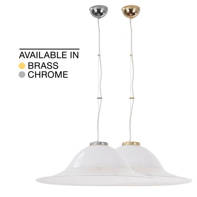 White Murano Glass Ceiling Lamp with Hot Applications-MPO-1325999